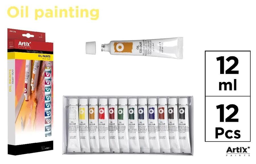 OLEO ARTIX X 12 COLORES X12 ML.