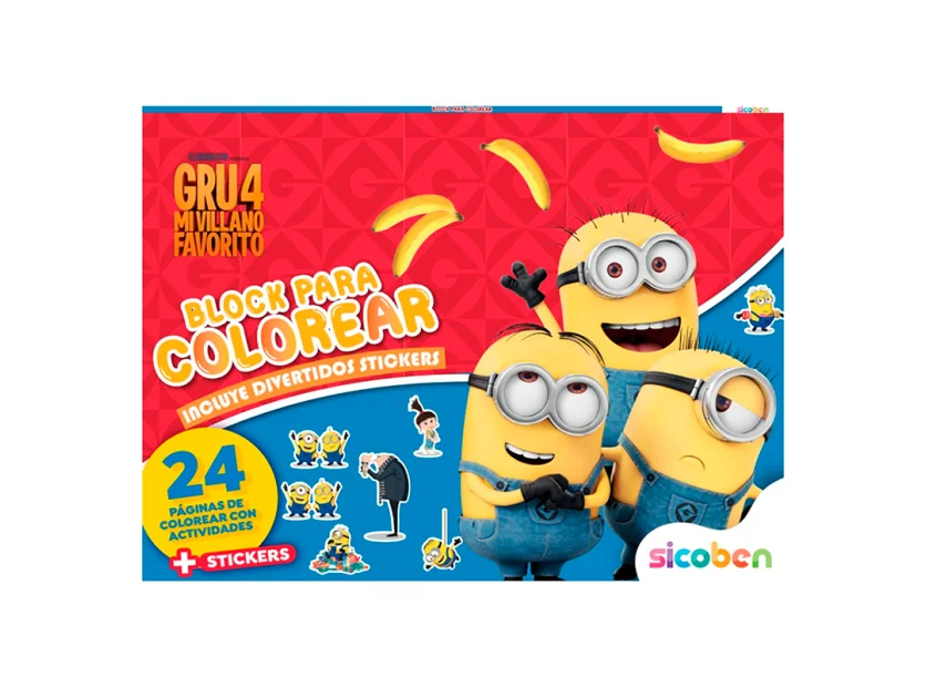 LIBRO DE ACTIVIDADES SICOBEN MINIONS CON STICKERS