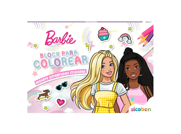 LIBRO DE COLOREAR SICOBEN BLOCK BARBIE