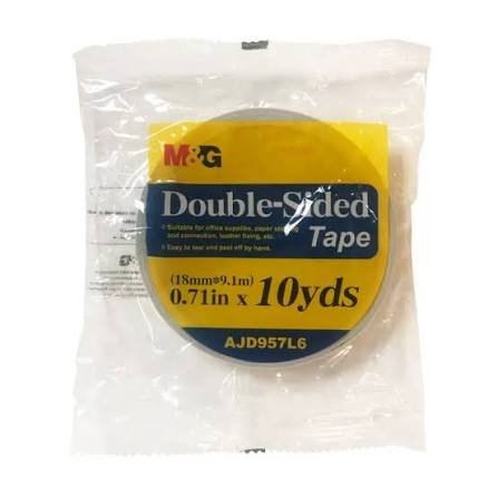 CINTA DOBLE FAZ M&amp;G 18MM X 9MTS.