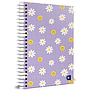 CUADERNOLA ALAMO HAPPY DAISY TAPA DURA 200 HOJAS 19 X 27CM.
